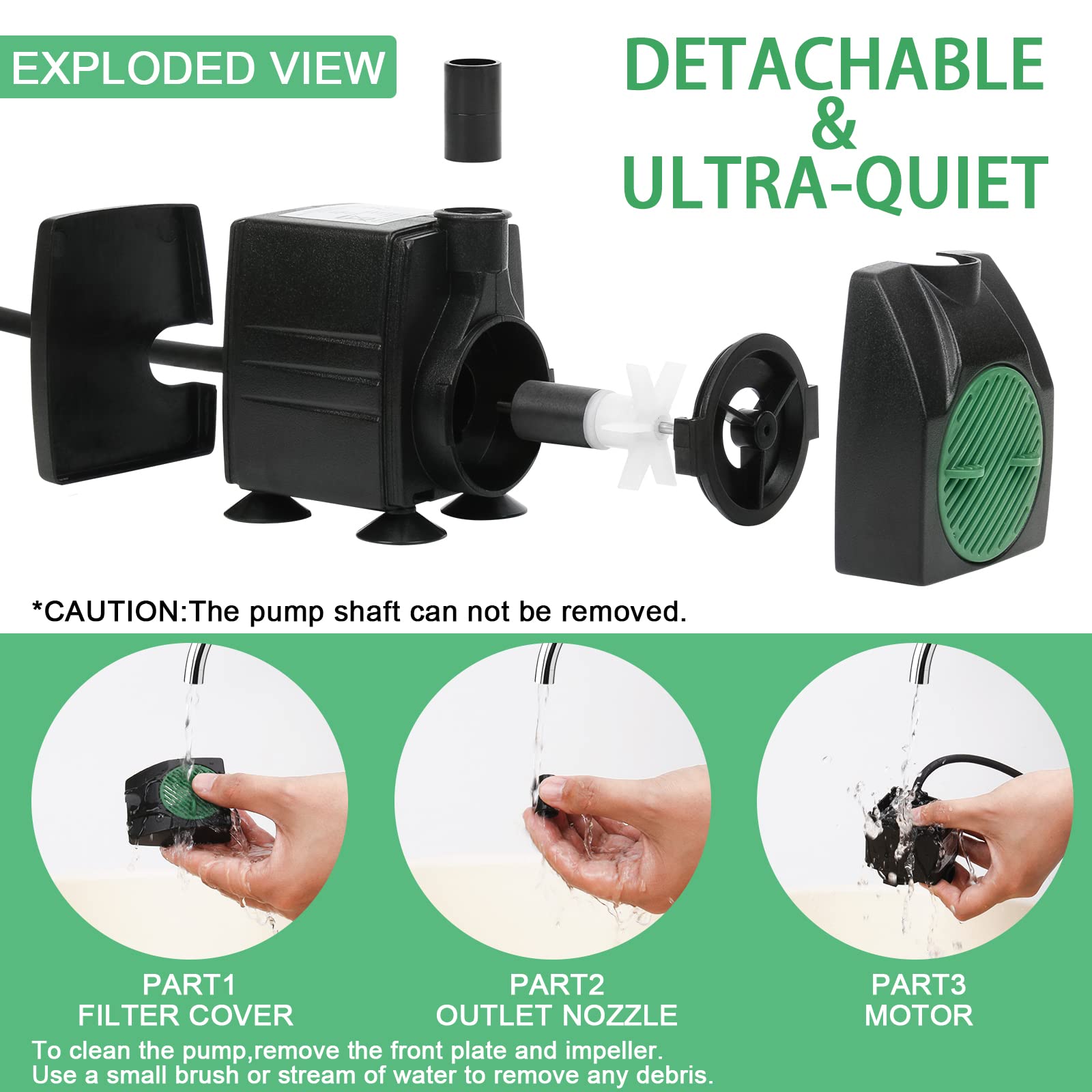 BARST pump supports aquarium, pond, and hydroponics setups.