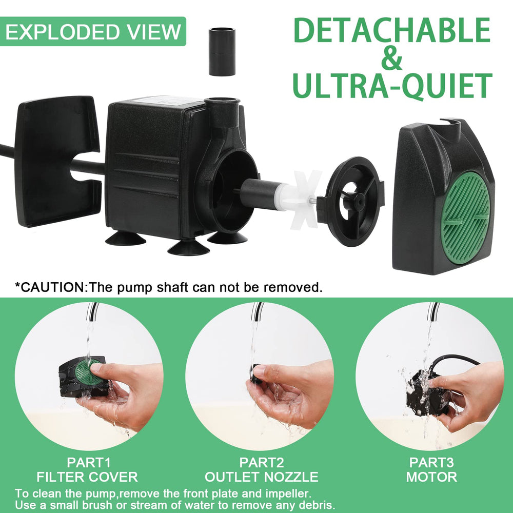 BARST pump supports aquarium, pond, and hydroponics setups.