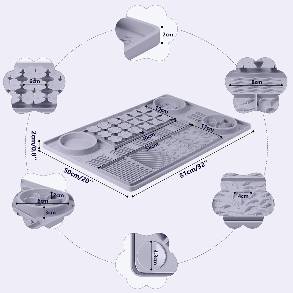 Bartuke 43 suction cups slip-proof base keeps mat stable during sniffing sessions.