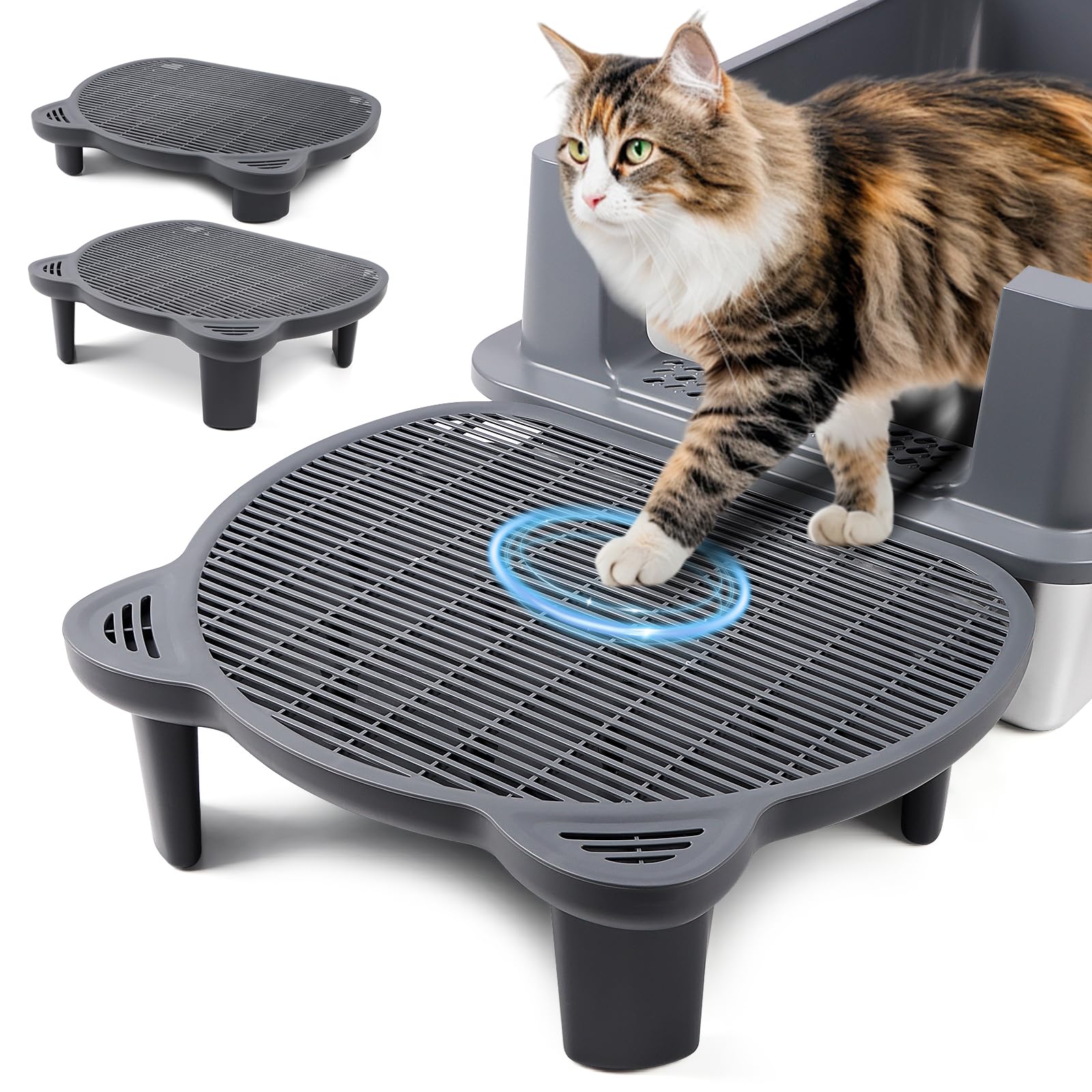 Bartuke adjustable cat ramp step provides easy entry for senior cats.