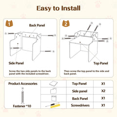 Bartuke cat litter box enclosure assembly with screwdriver promotes easy, tool-assisted setup.