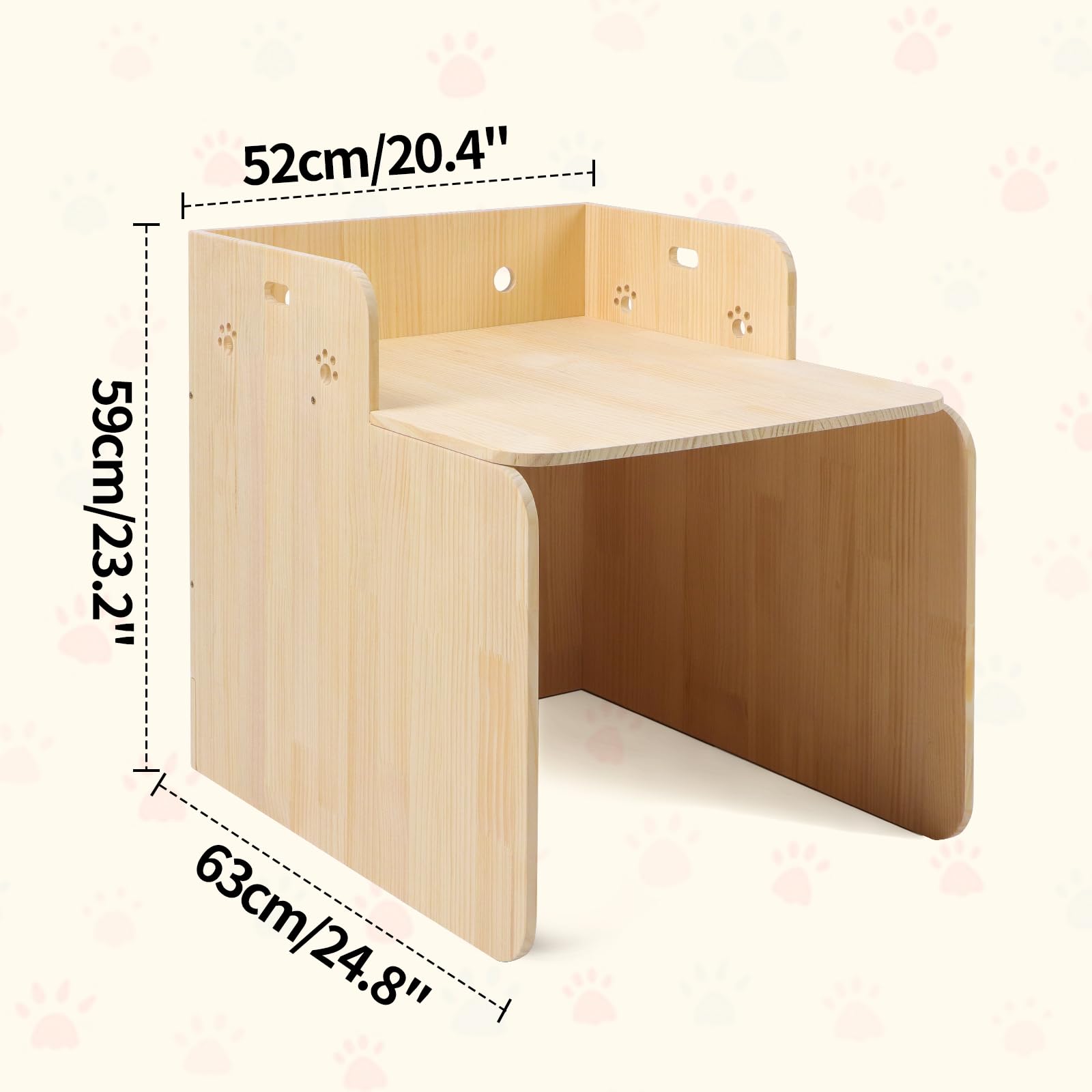Bartuke cat litter box enclosure side panel image highlights solid panels for long-lasting storage.