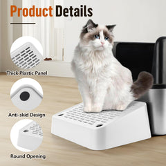 Bartuke cat litter box ramp durable plastic material emphasizes long-lasting use