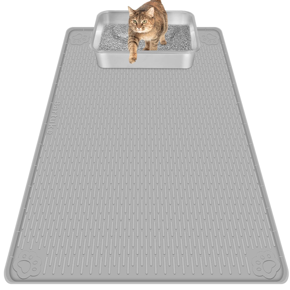 Bartuke Cat Litter Mat 40x28 provides wide coverage to reduce scatter around the box