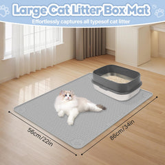 bartuke cat litter mat easy-clean design makes upkeep quick and simple.