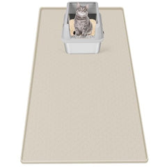 Bartuke cat litter mat large coverage under a litter box protects floors.