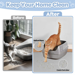 bartuke cat litter mat silicone-soft-paws features a gentle, paw-friendly texture.