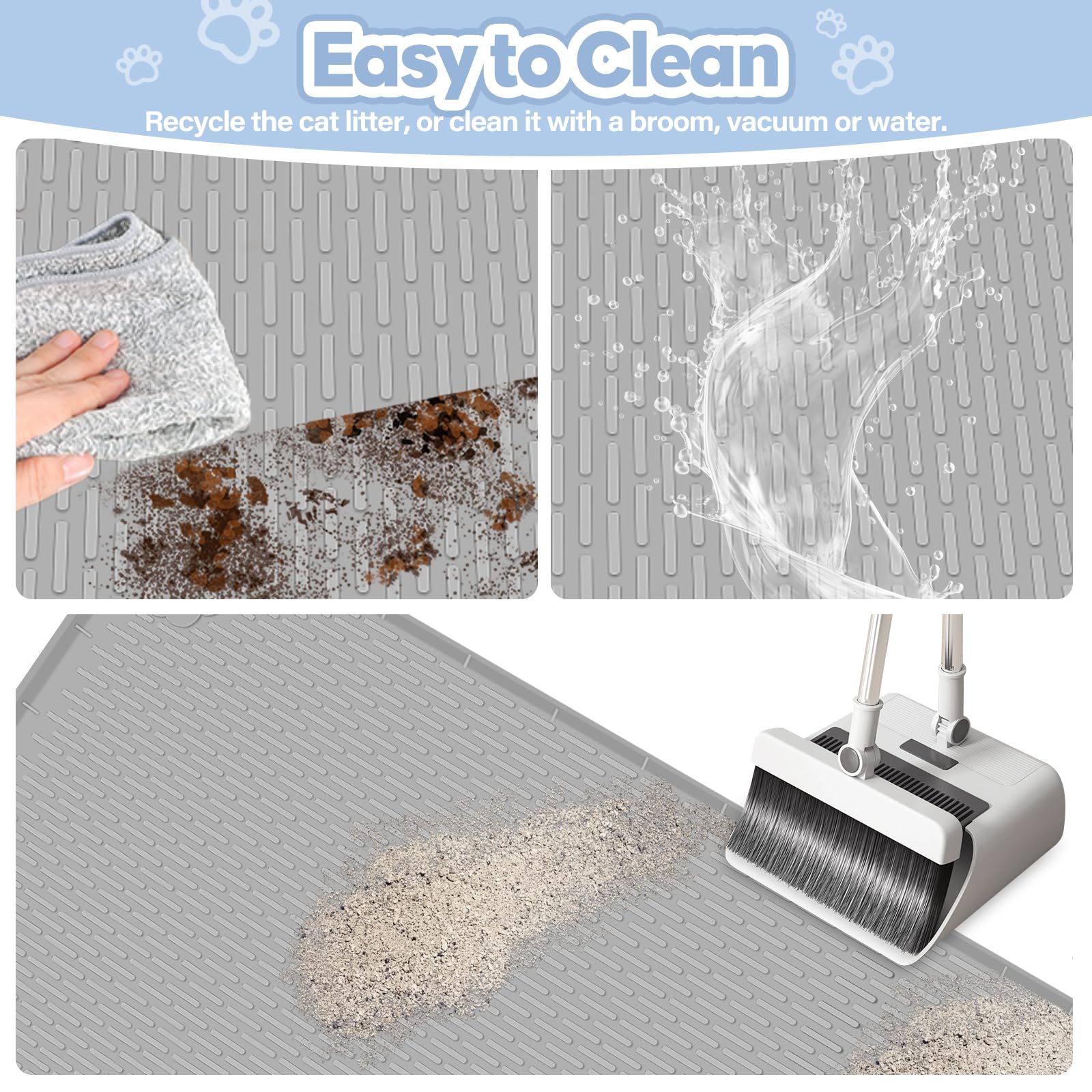 bartuke cat litter mat waterproof-floor-protection guards floors from moisture and spills.