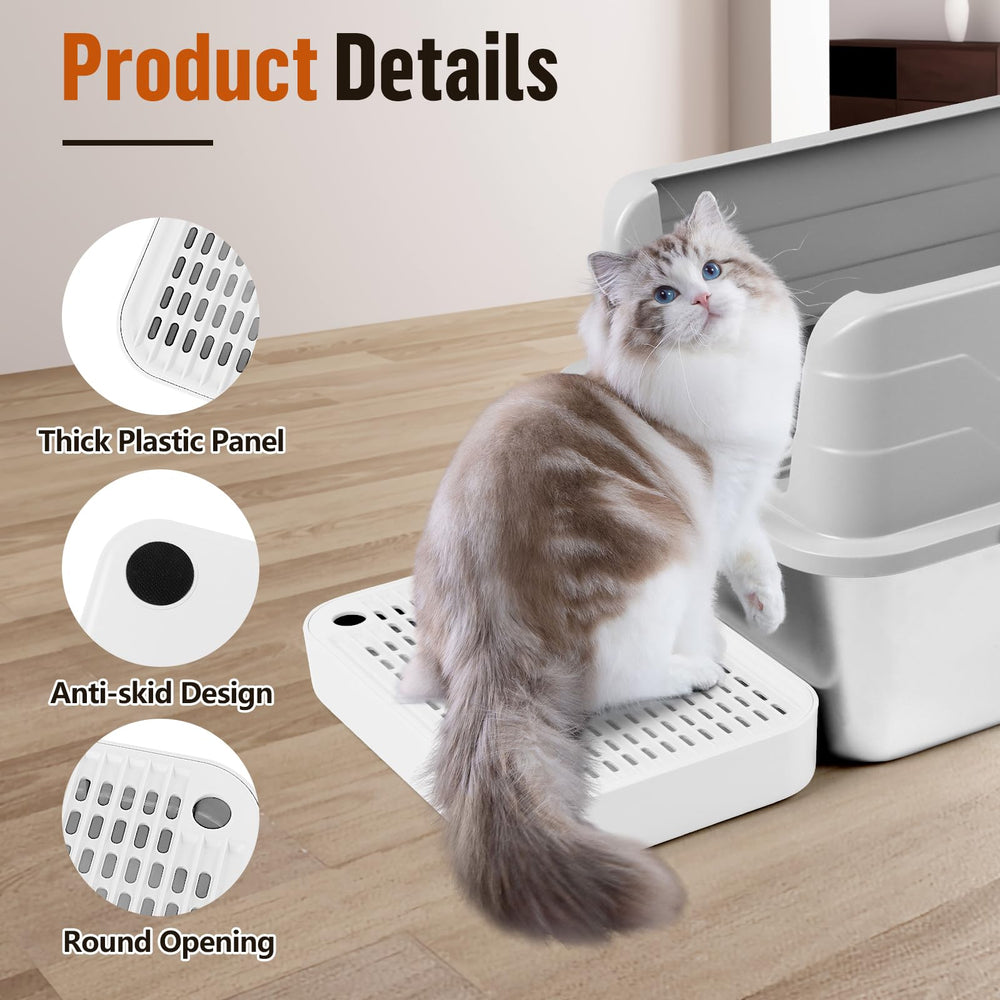 Bartuke cat litter ramp mat rounded corners preventing scratches on paws and furniture