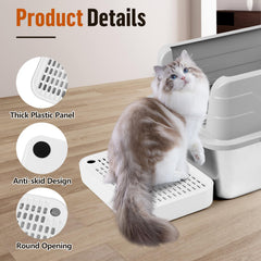 Bartuke cat litter ramp mat rounded corners preventing scratches on paws and furniture