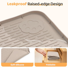 Bartuke dog food mat 50x35 easy-clean silicone surface after feeding