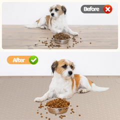 Bartuke dog food mat 50x35 roll-up for travel and storage
