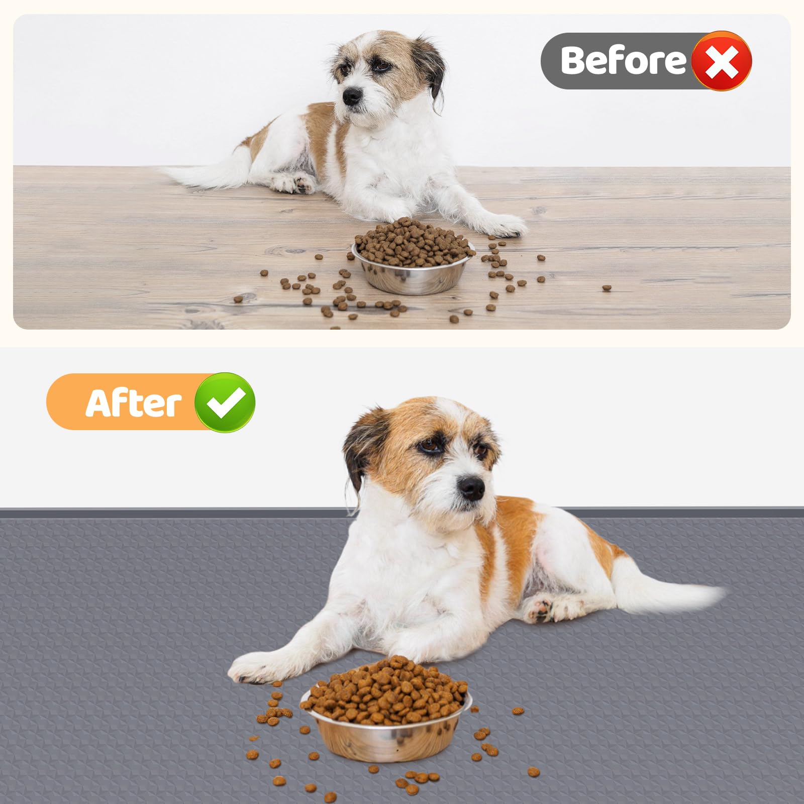 Bartuke dog food mat easy-clean foldable design simplifies storage after meals.