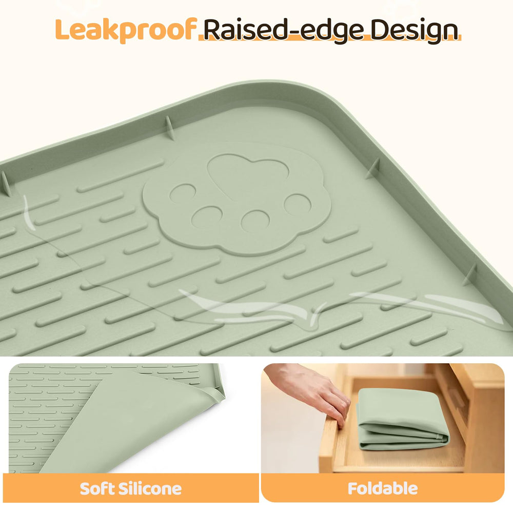 Bartuke dog food mat easy-clean foldable design for quick storage