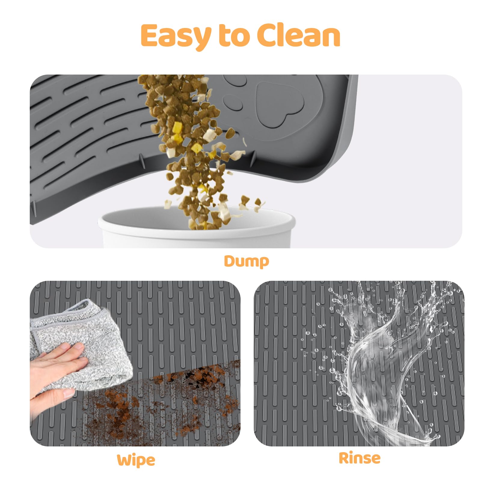 Bartuke dog food mat suitable for bowls, fountains, and automatic feeders