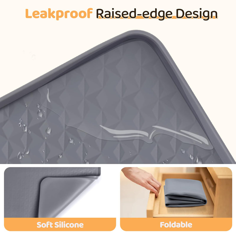 Bartuke dog food mat non-slip surface helps bowls stay steady during meals.