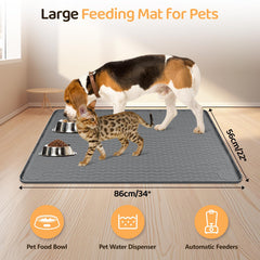 Bartuke dog food mat silicone base offers non-slip stability during meals