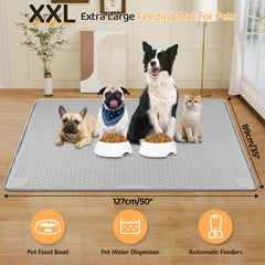 Bartuke raised-edge silicone mat stops spills while keeping bowls in place.