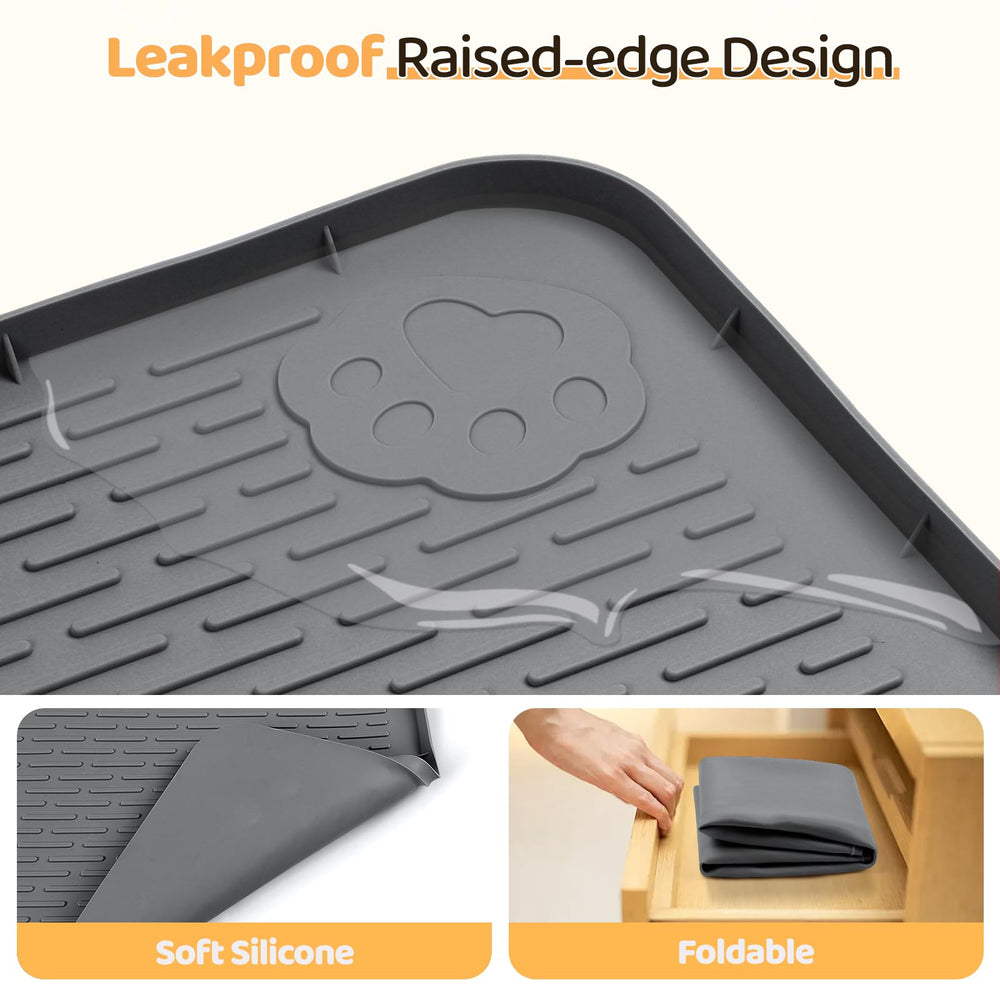 Bartuke dog food mat spill-proof design aids quick cleanup after eating