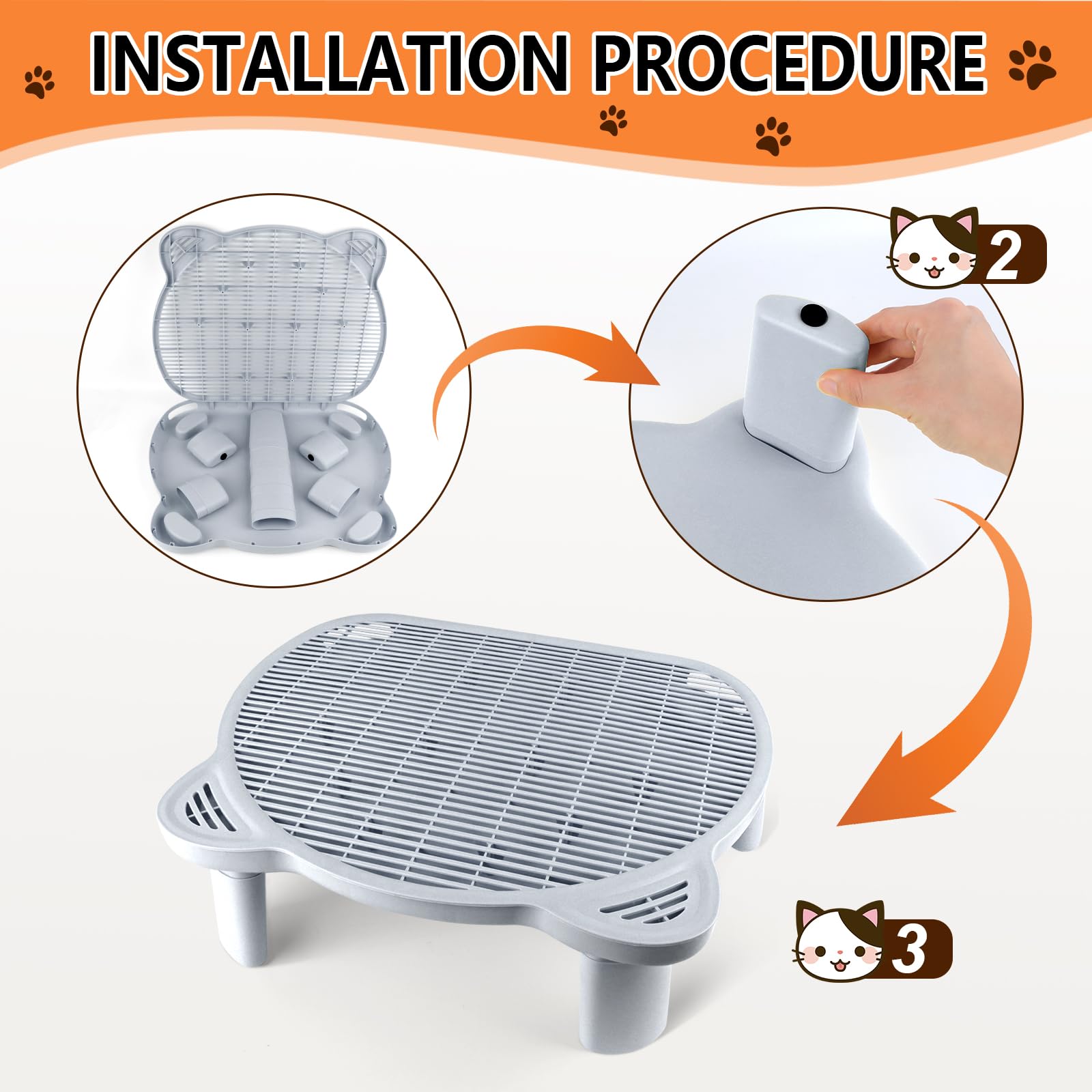 Bartuke double-layer litter mat with filter captures paw litter.