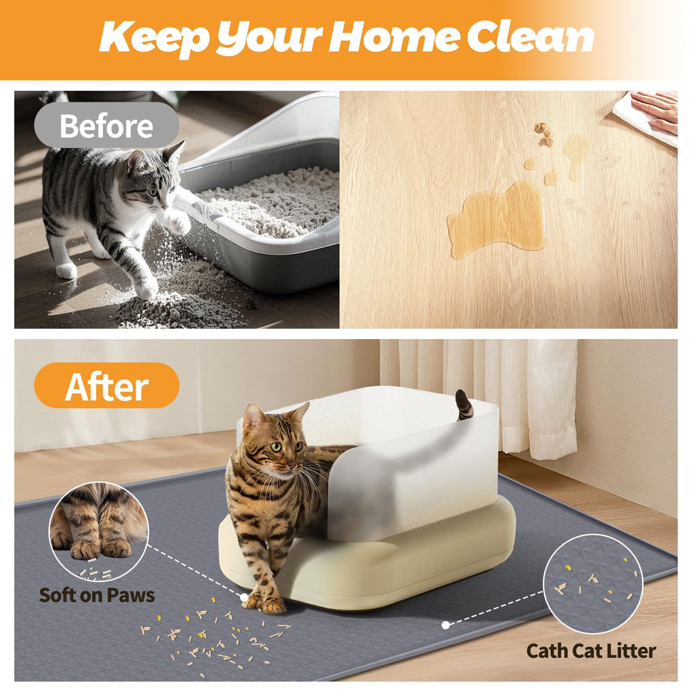 Bartuke litter mat easy to clean and rinse for quick maintenance