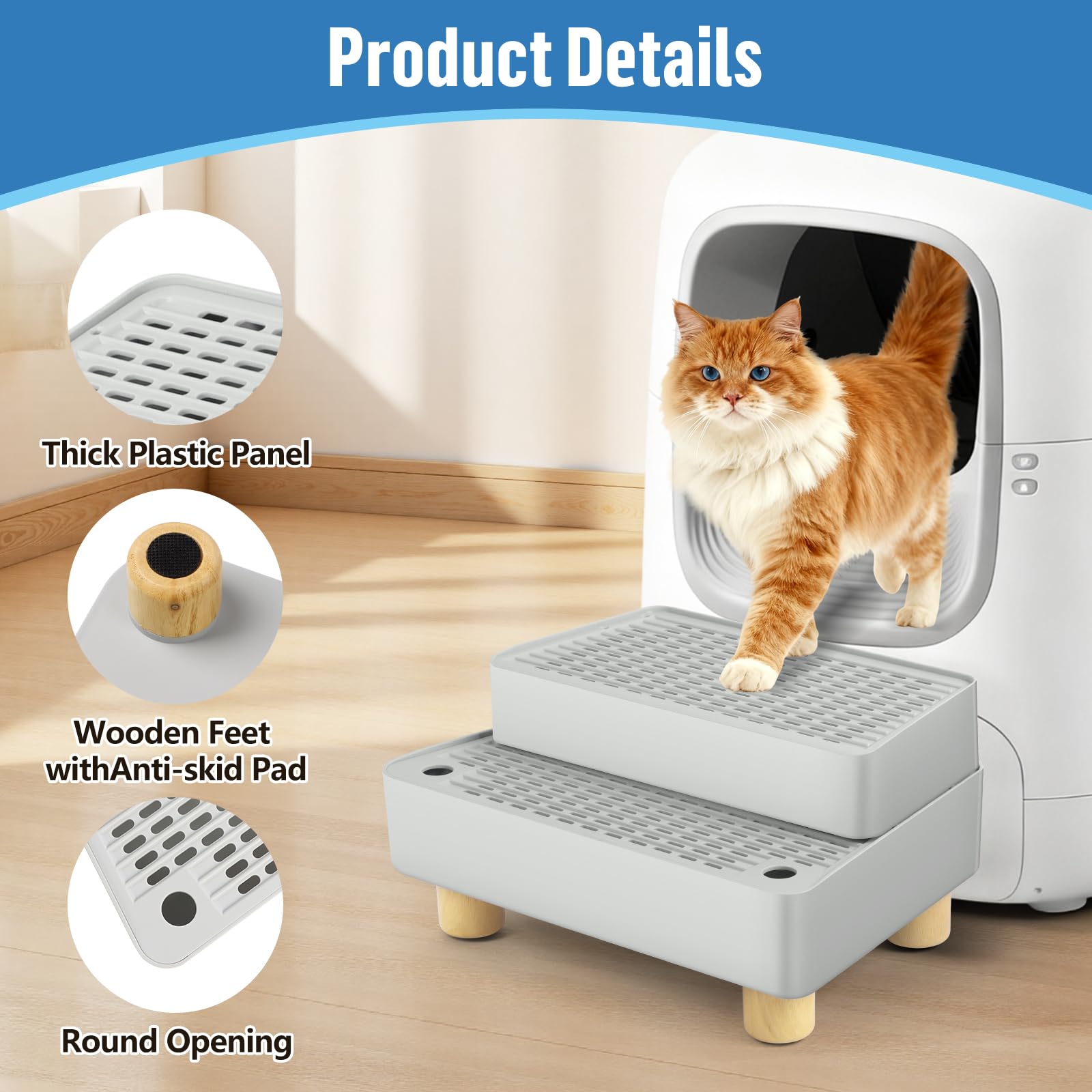 Bartuke filter pedal system catches litter from paws to reduce tracking.
