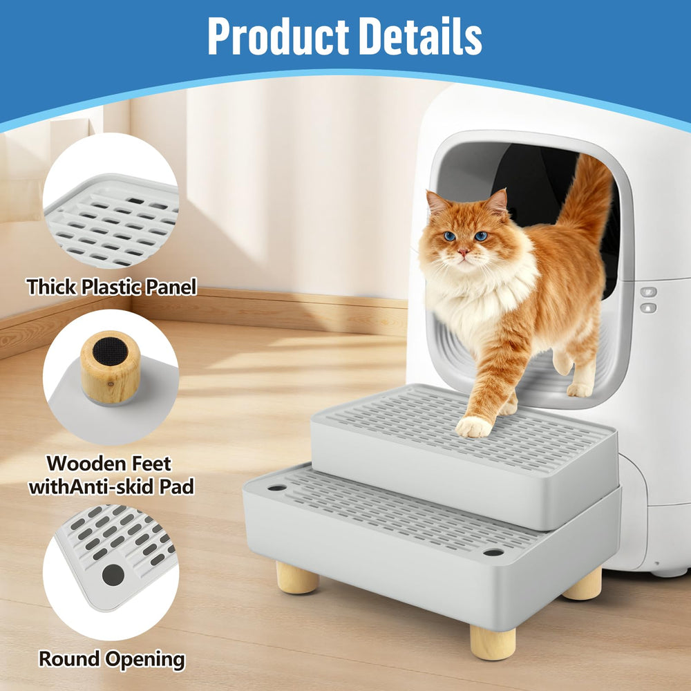 Bartuke filter pedal system catches litter from paws to reduce tracking.