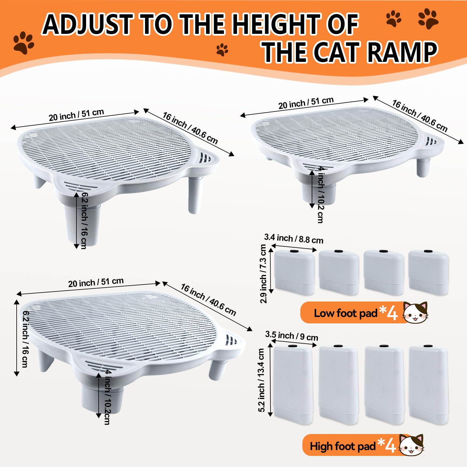 Bartuke heavy-duty plastic cat ramp demonstrates durable construction for long-term use.