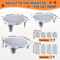Bartuke heavy-duty plastic cat ramp demonstrates durable construction for long-term use.