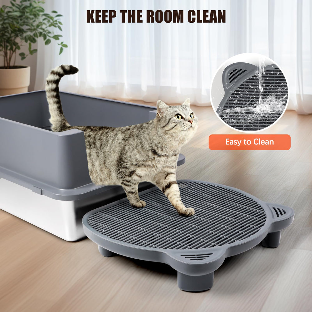 Bartuke height-adjustable feet (9 cm and 15 cm) fit most litter boxes.