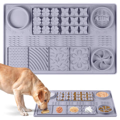 Bartuke large silicone snuffle mat 32x20 setup promotes slow meals and mental enrichment.