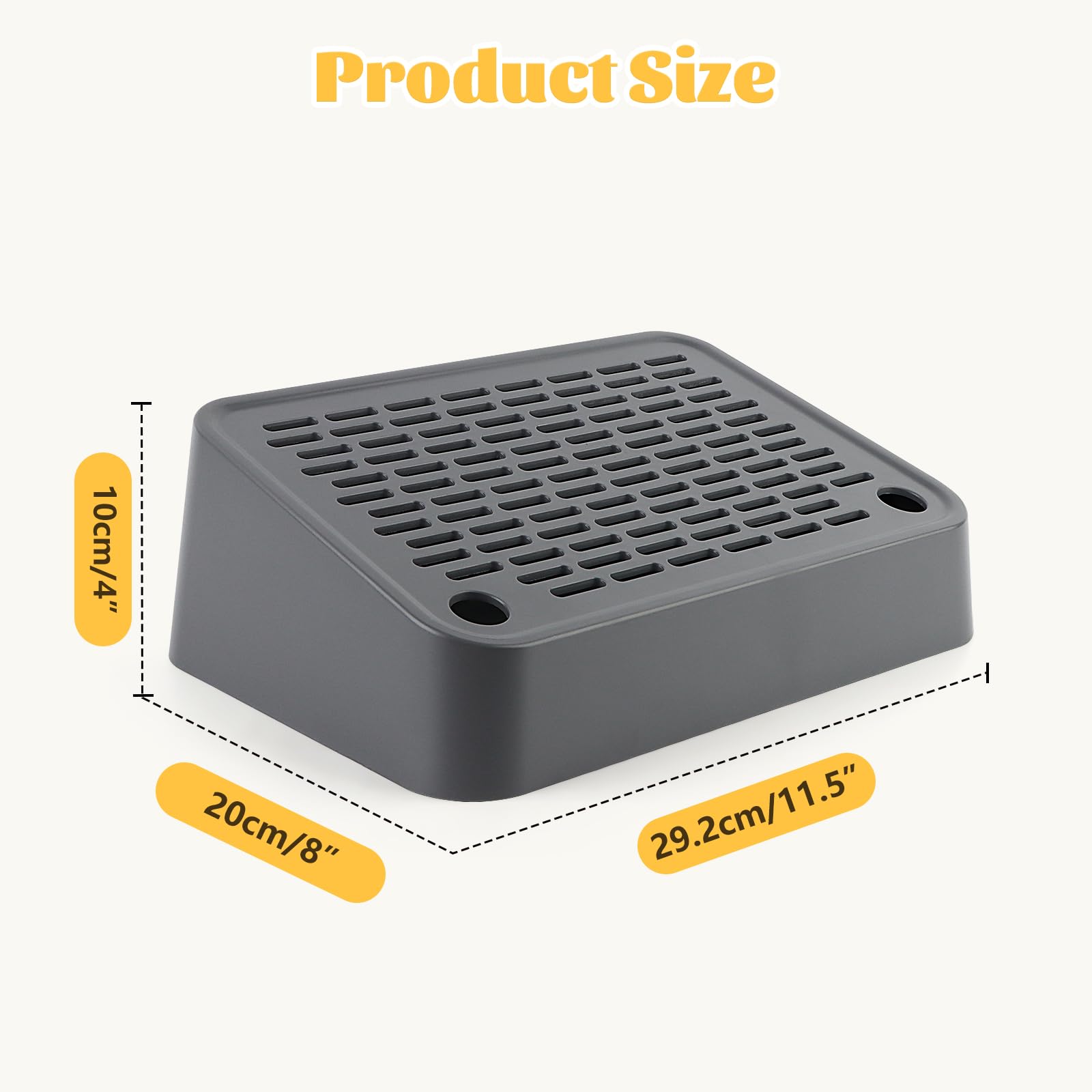Bartuke Litter Box Step side profile shows sturdy design for kittens