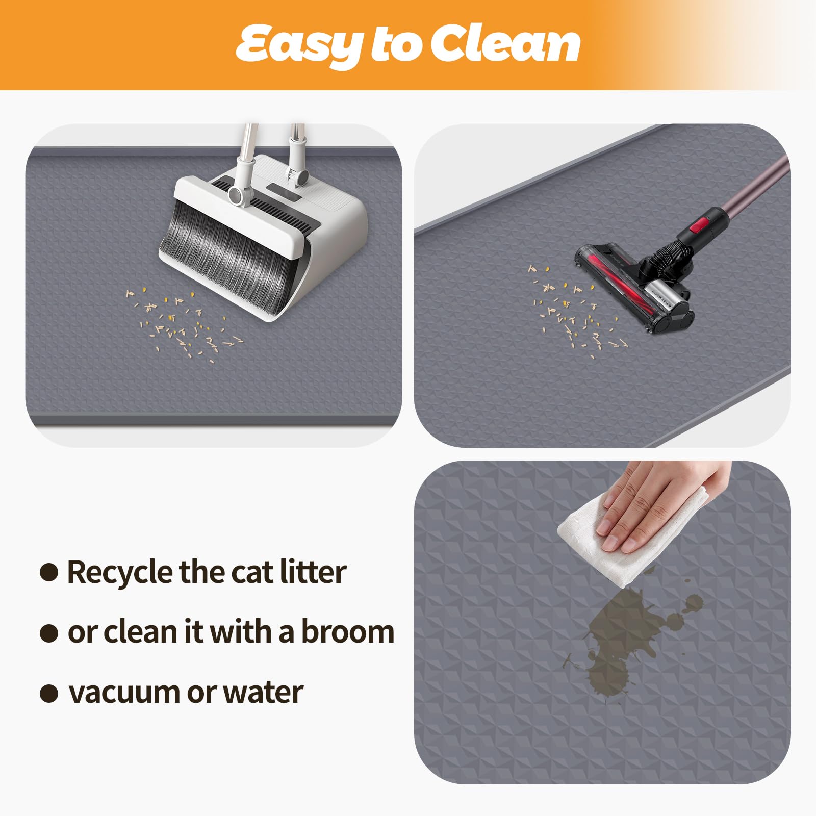 Bartuke multifunctional mat under bowls catches spills and debris