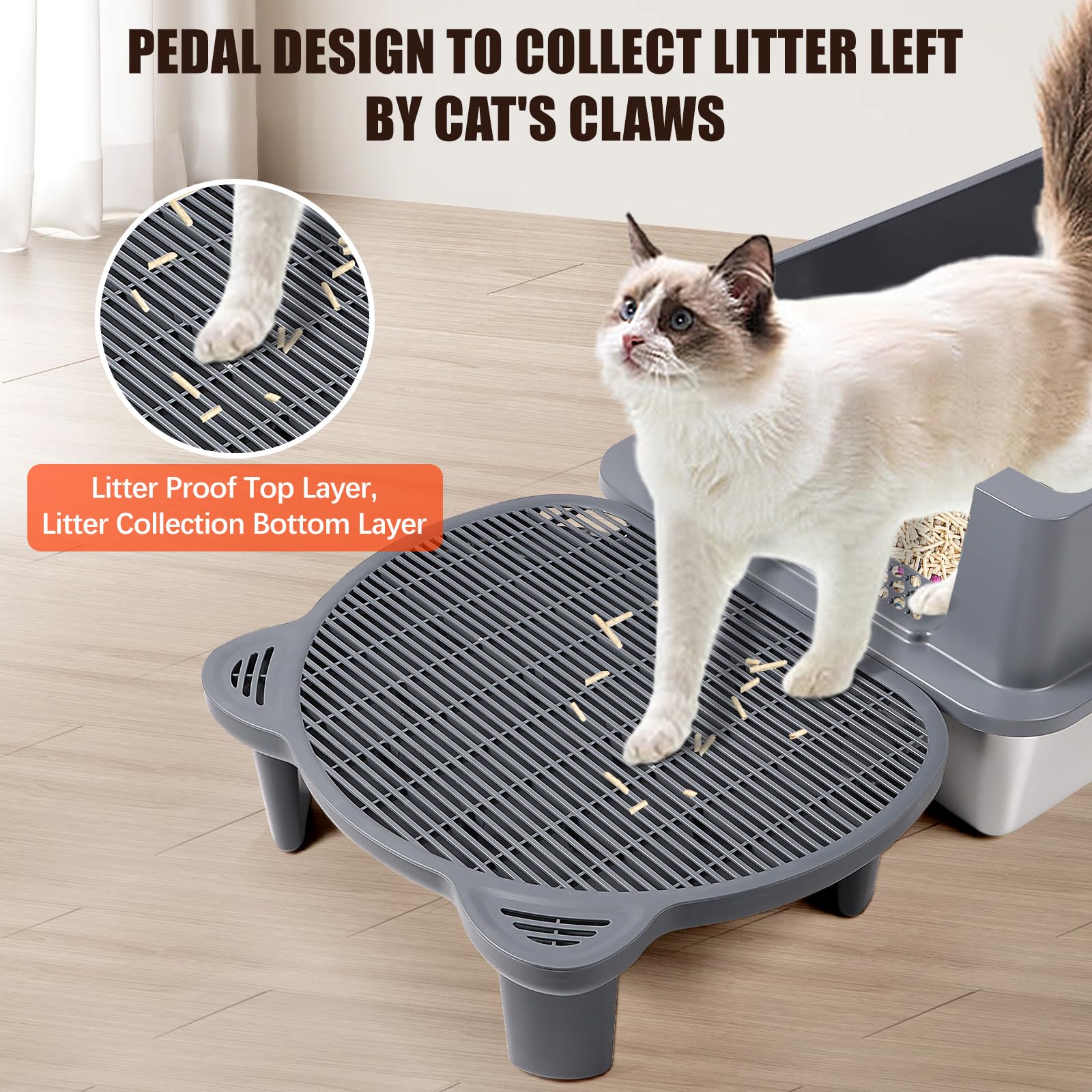 Bartuke non-slip base pads keep ramp stable on any floor surface.