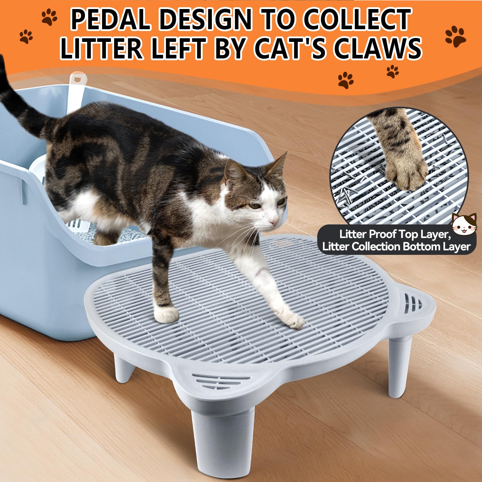 Bartuke non-slip base pads prevent sliding on floors.