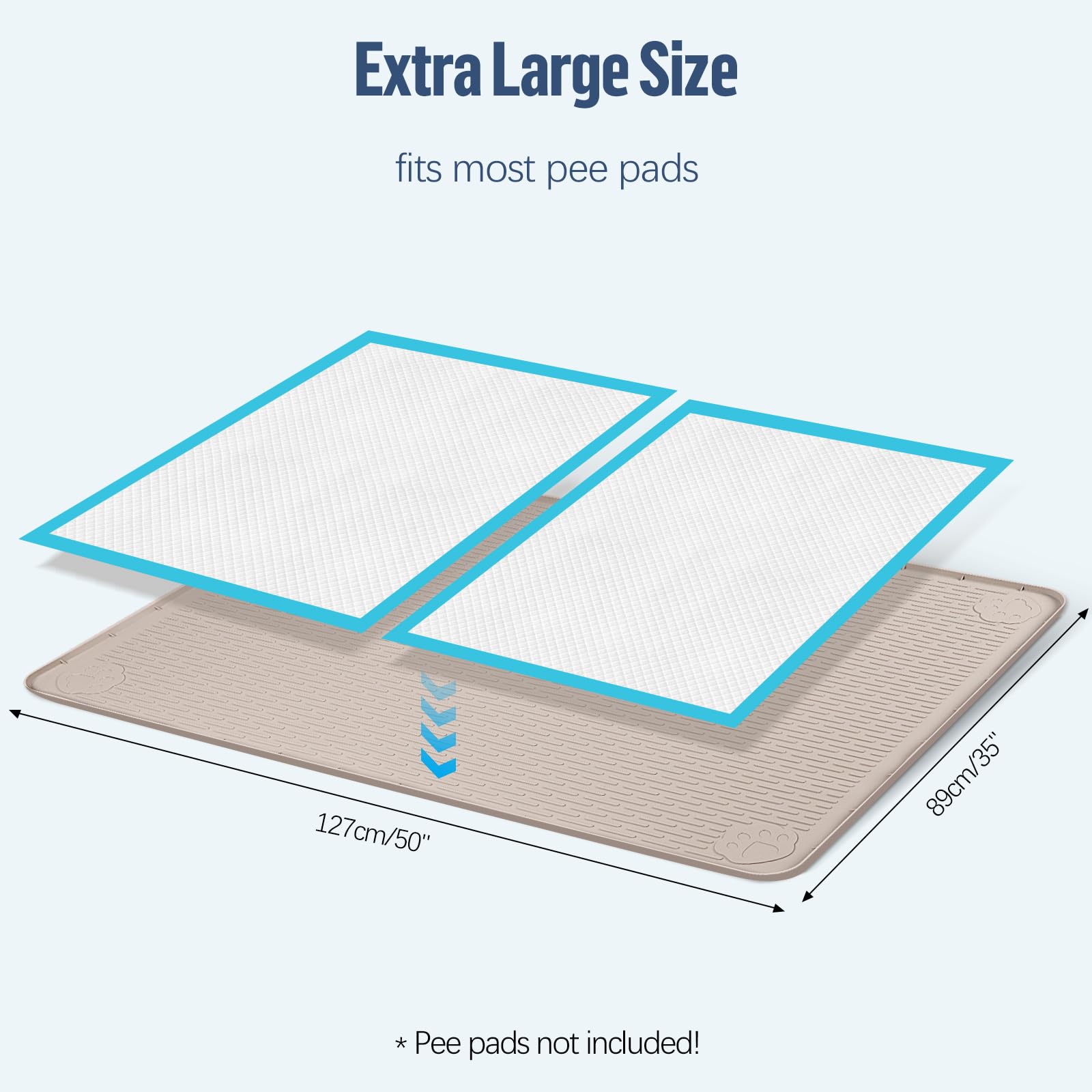 Bartuke pee pad holder non-slip base prevents shifting during use.