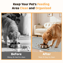Bartuke silicone cat-dog food mat non-slip surface keeps bowls steady