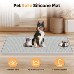 Bartuke silicone mat with raised edge prevents spills during feeding