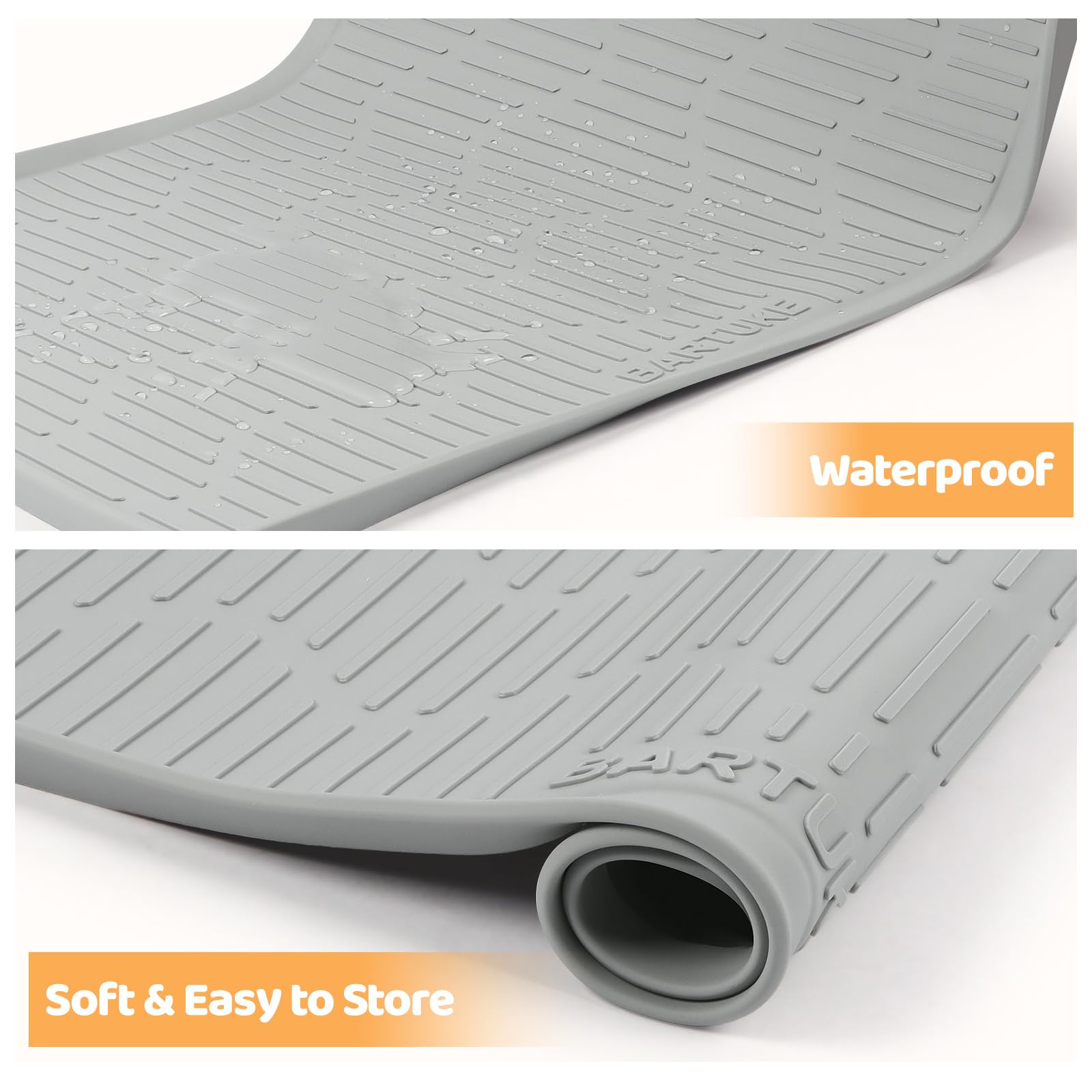 Bartuke silicone cat-dog food mat travel-ready and rollable for on-the-go dining
