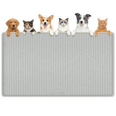 Bartuke silicone cat and dog food mat 55-38 setup for tidy mealtimes.