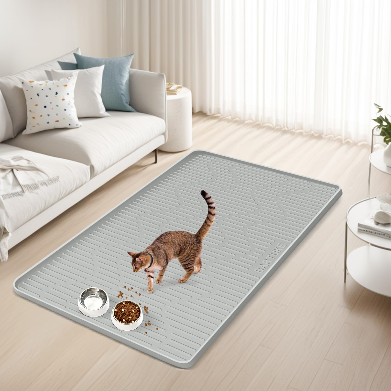 Bartuke silicone mat offers waterproof, leakproof protection for flooring.