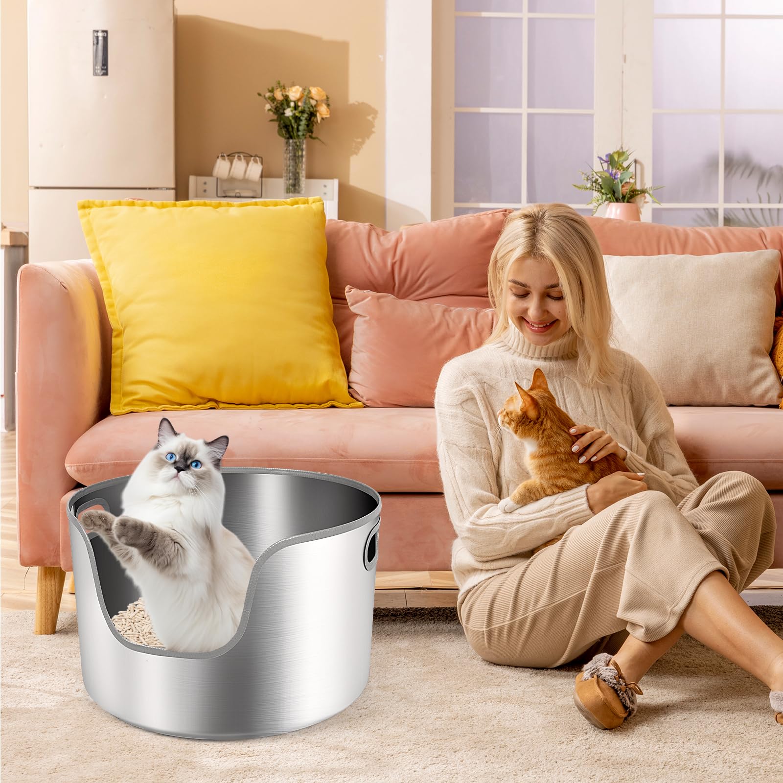 Bartuke anti-slip feet keep the litter box stable during use