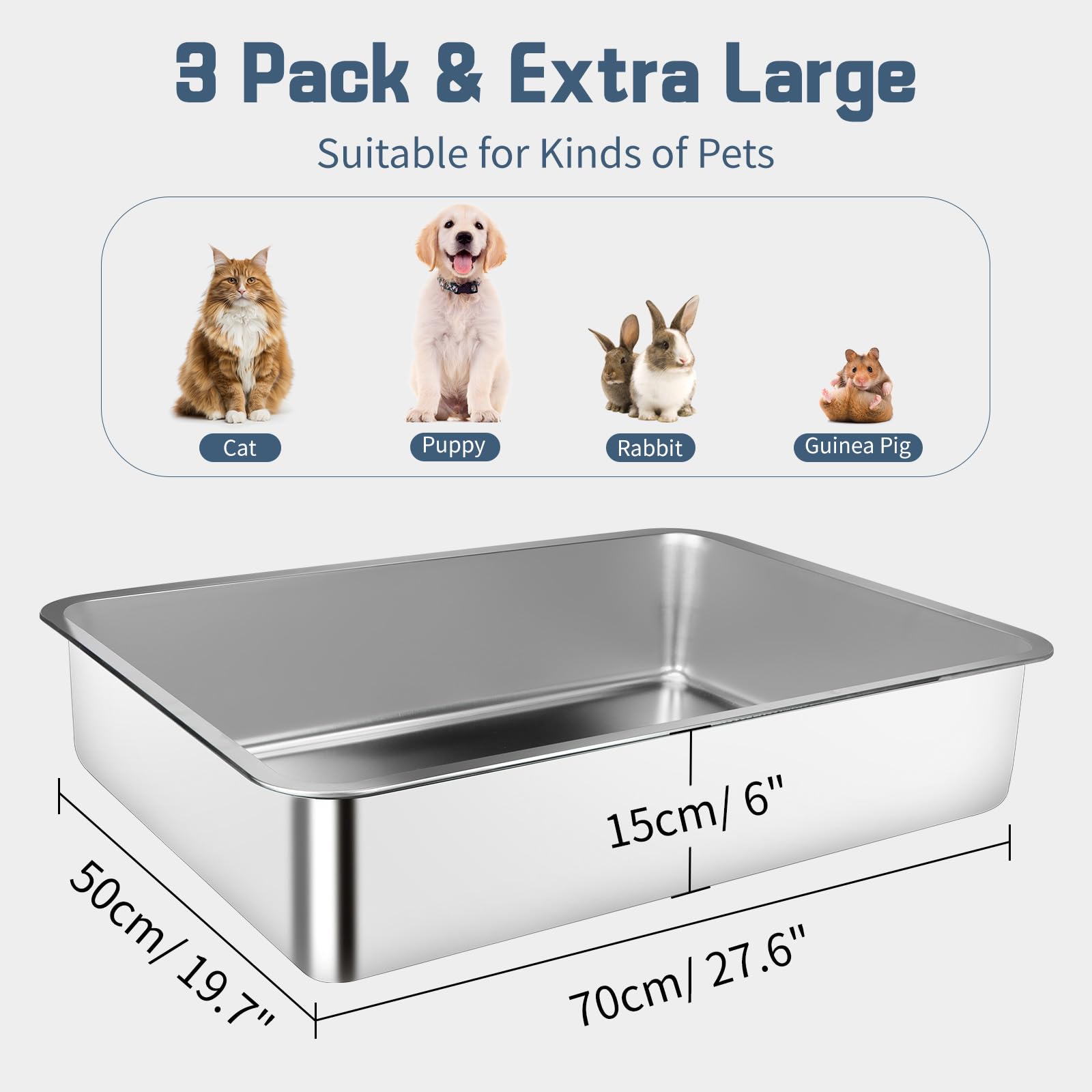 Bartuke XXL litter box top view highlighting interior space