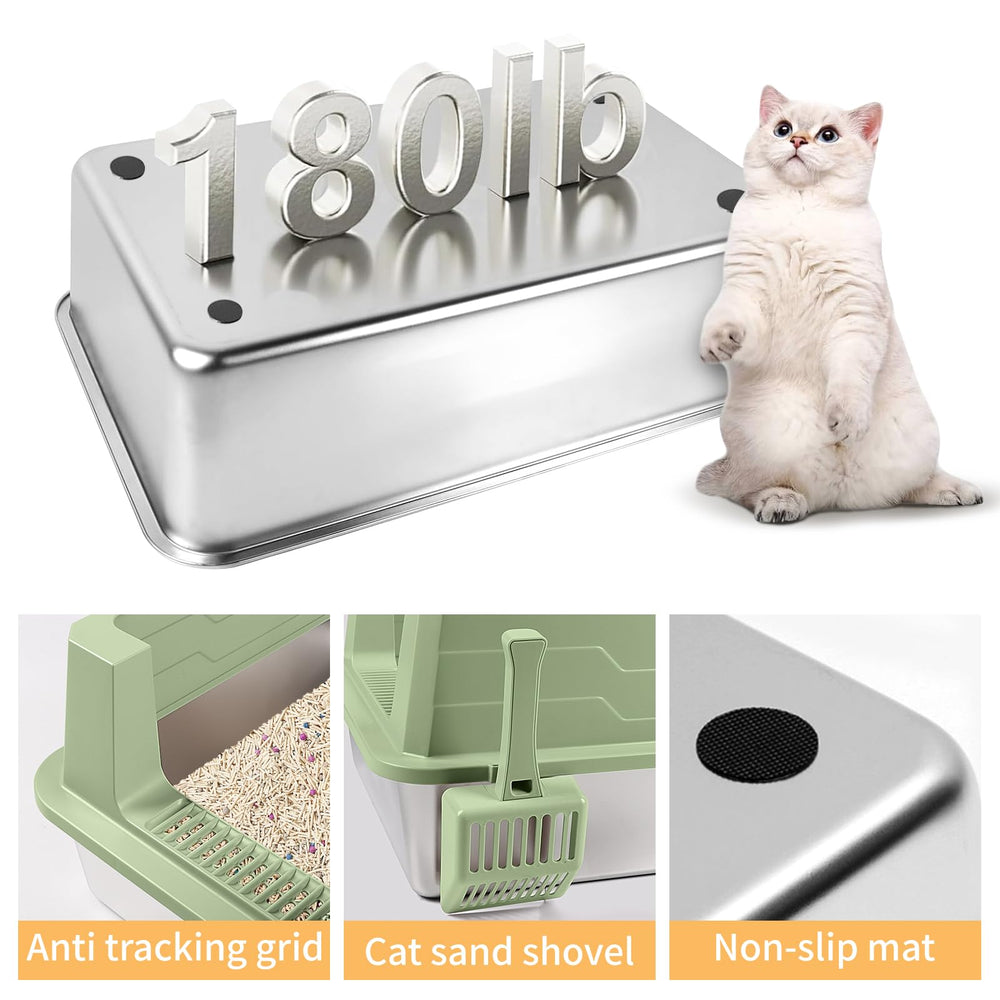 Bartuke leak-proof edge design helps contain litter and urine.