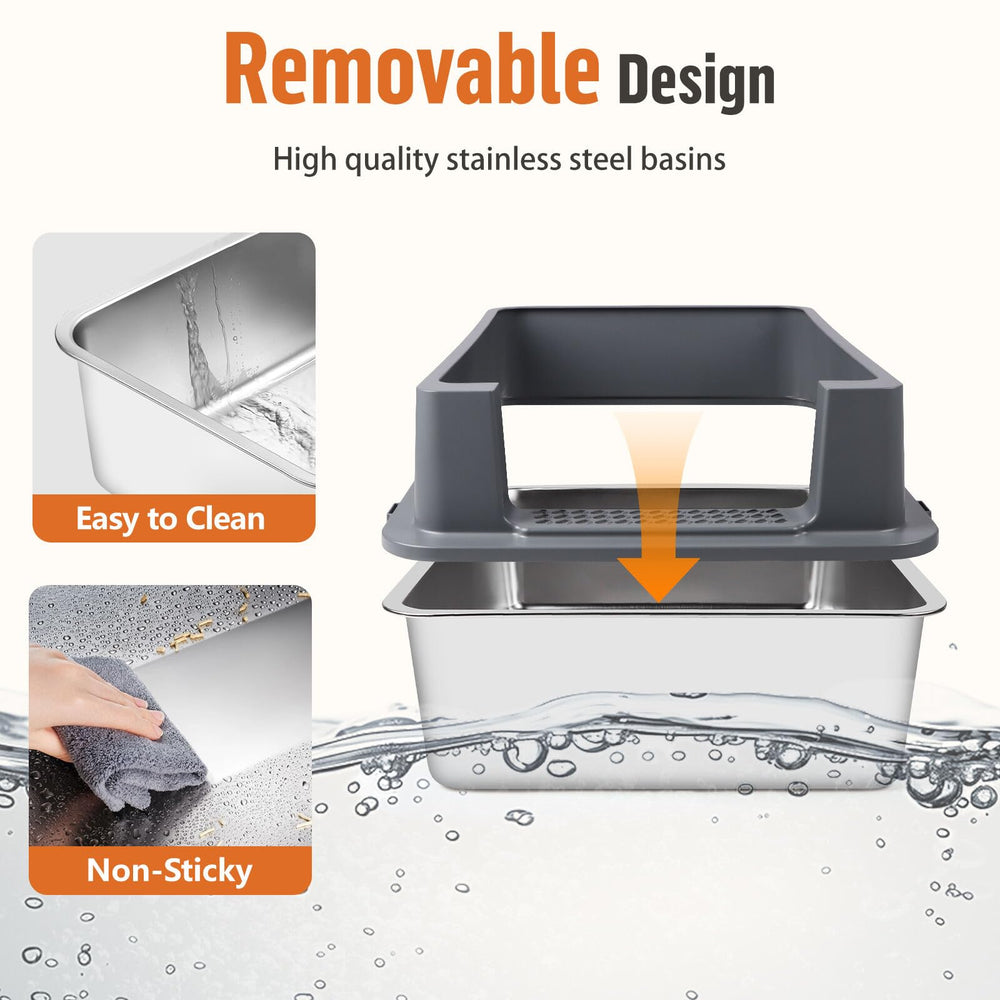Bartuke XXXL bottom pan in stainless steel for easy cleaning