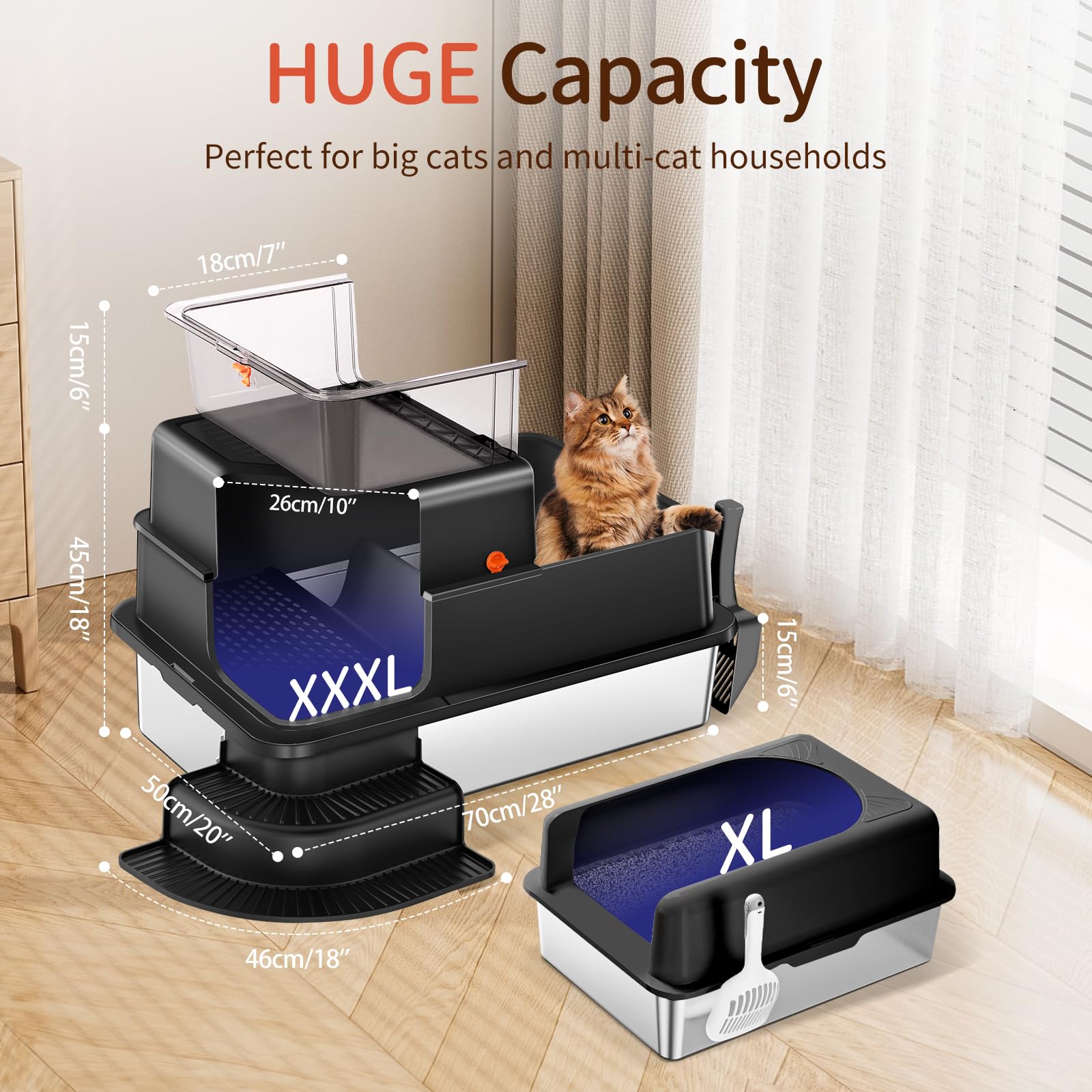 Bartuke XXXL with lid open highlights easy cleaning access