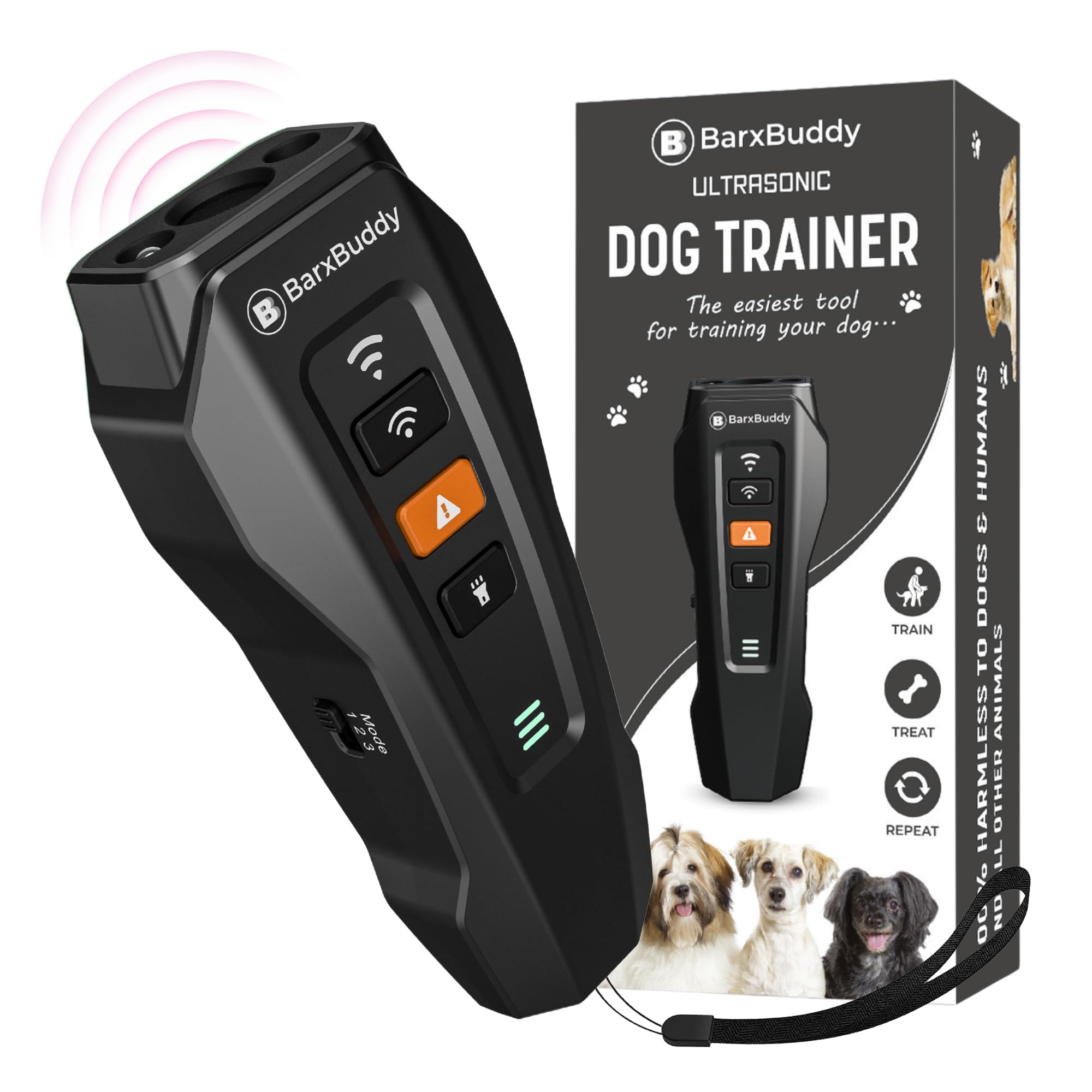 BarxBuddy 2nd Gen side view shows compact design for easy indoor or outdoor use