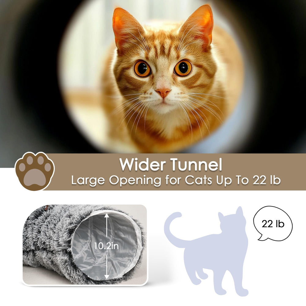 Baseola Cat Tunnel Foldable Design stores flat after use.