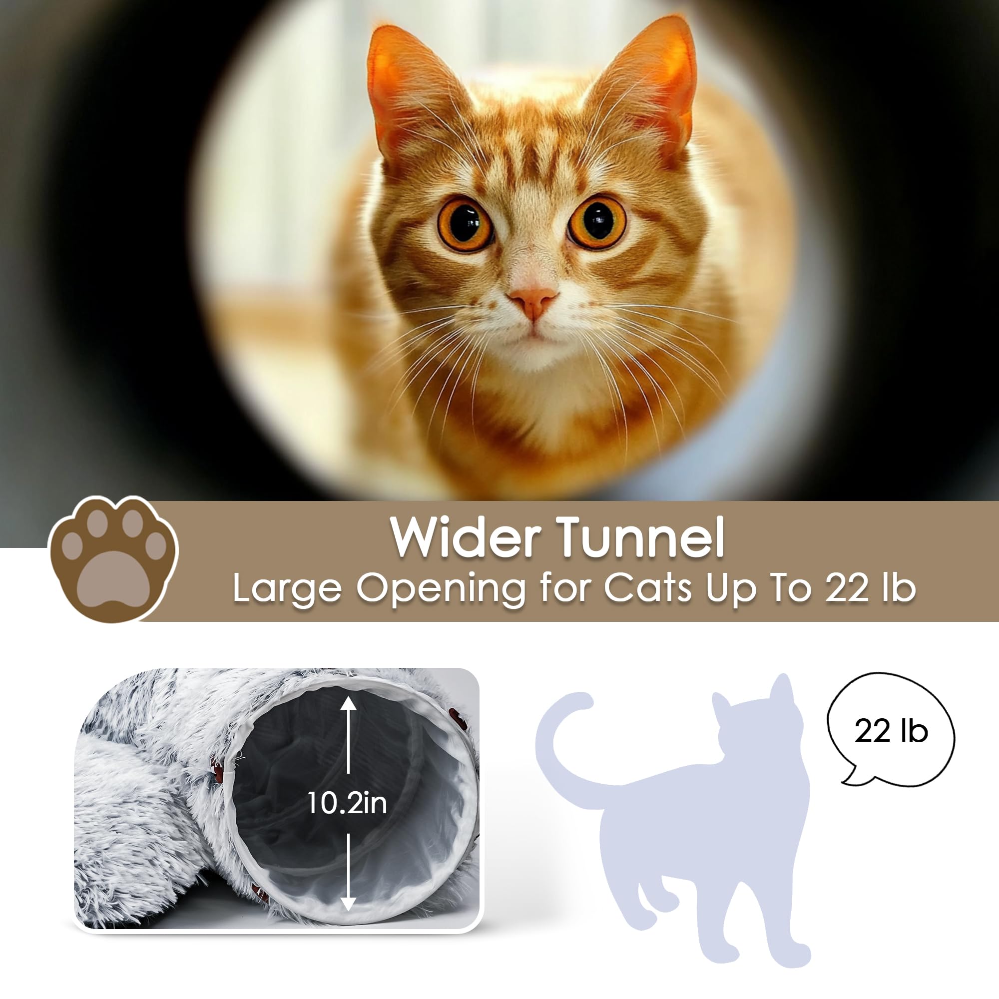 Baseola cat tunnel bed hardened metal frame provides durable, stable setup