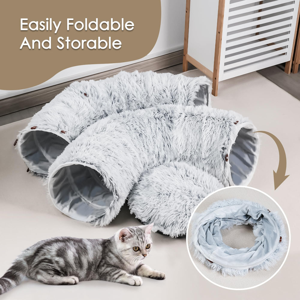 Baseola cat tunnel bed suited for multi-pet play and rest